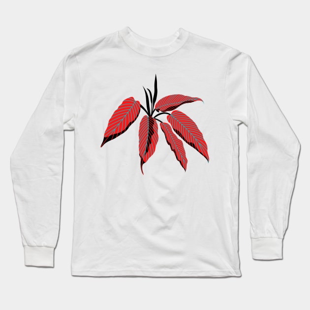 PINK LEAVES DESIGN Long Sleeve T-Shirt by Artistic_st